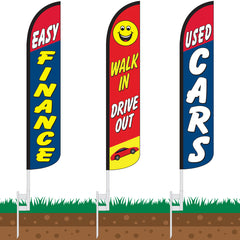 Auto Sales Wind-Free Feather Flags
