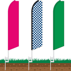 Solid &amp; Checkered Swooper Feather Flags