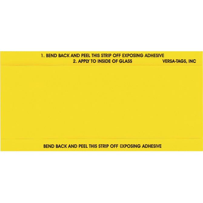 "Clear Back" Stock Mini Number Signs - 3" x 6" - Yellow (Package of 250)