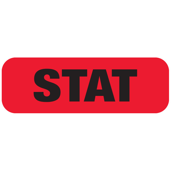 A1050 STAT- Red/Black 1-1/2" X 1/2" (Roll of 250)