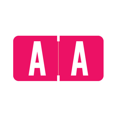 Tab 1278 "A" Labels 1/2" X 1" Vinyl- Roll of 500