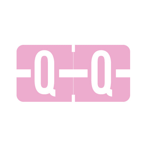 Tab 1278 "Q" Labels 1/2" X 1" Vinyl- Roll of 500