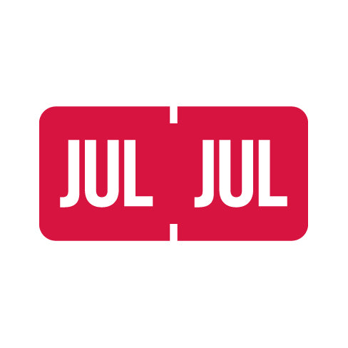 Tab 1279 JULY Month Labels 1/2" X 1" Vinyl - Roll of 1000