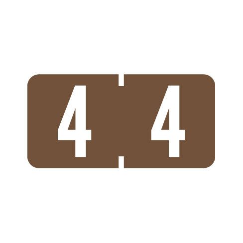Tab 1280 "4" Labels 1/2" X 1" Vinyl- Roll of 1000