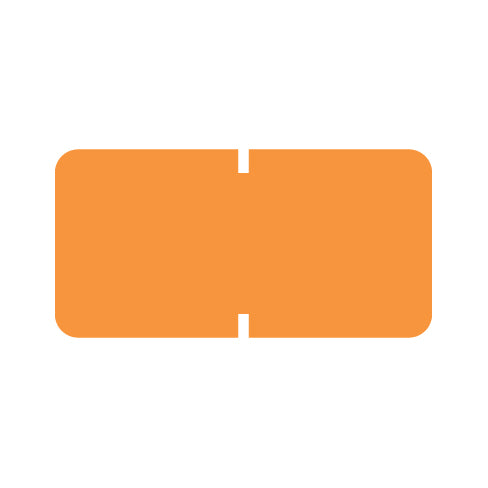 Tab Solid Orange Labels 1/2" X 1" Vinyl- Roll of 1000