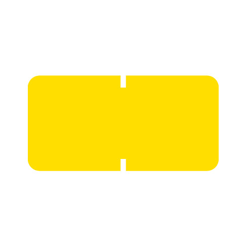 Tab Solid Yellow Labels 1/2" X 1" Vinyl- Roll of 1000