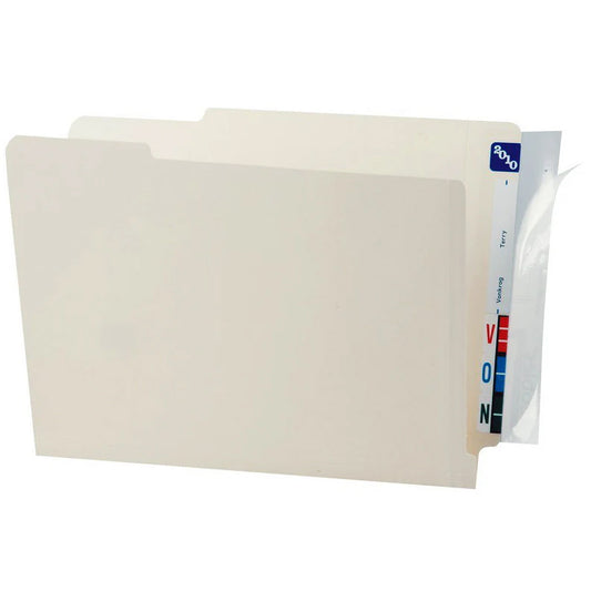 Full Tab Label Protectors 2" x 8"- Pack of 100