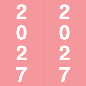 IFC Year 2027 labels, 1-7/8H x 1-7/8W Laminated- Roll of 500