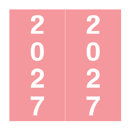 IFC Year 2027 labels, 1-7/8H x 1-7/8W Laminated- Roll of 500