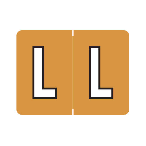 Data File AL8720 Alpha "L" Labels, Laminated Stock, 15/16" X 1-1/4" - Roll of 500