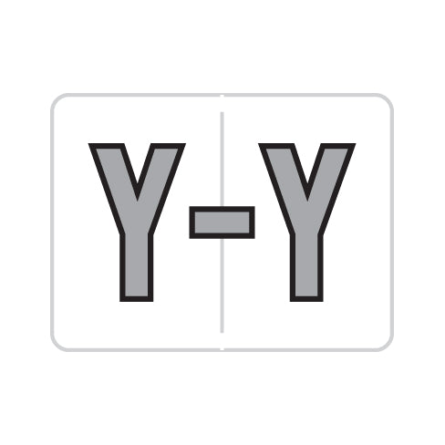 Data File AL8720 Alpha "Y" Labels, Laminated Stock, 15/16" X 1-1/4" - Roll of 500