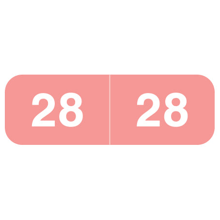 Ames Year 28 Labels, 1/2" X 1-1/2" Laminated- Roll of 500