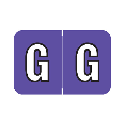 Amerifile Colorbrite "G" Labels 1" X 1-1/2" Laminated- Roll of 500