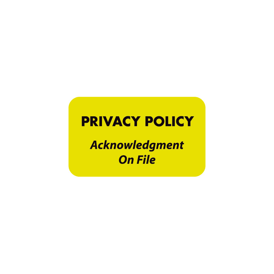 ARD3222 PRIVACY POLICY- Fluorescent Yellow 1 1/2" X 7/8" (Roll of 250)