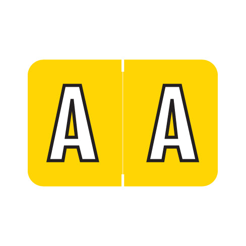 Colwell Jewel Tone Alpha "A" Labels 1" X 1-1/2" Laminated- Pack of 225