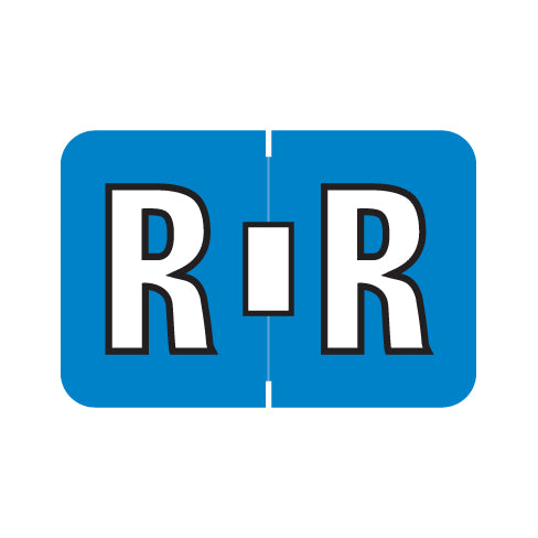 Medical Arts Press - Colwell Alpha "R" Labels 1" X 1-1/2" Laminated- Pack of 126