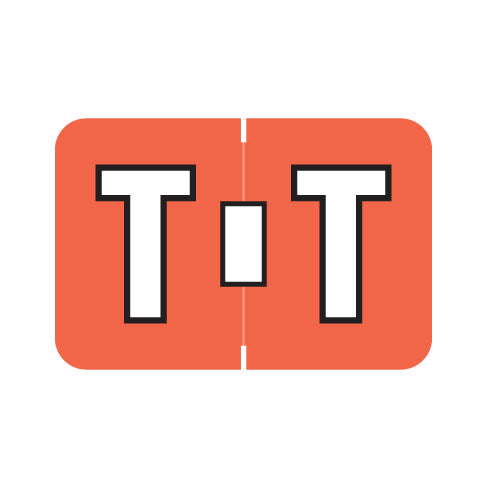 Medical Arts Press - Colwell Alpha "T" Labels 1" X 1-1/2" Laminated- Pack of 126