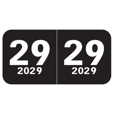 Col'R'Tab Year 29 Labels, 3/4" X 1-1/2" Laminated- Roll of 500