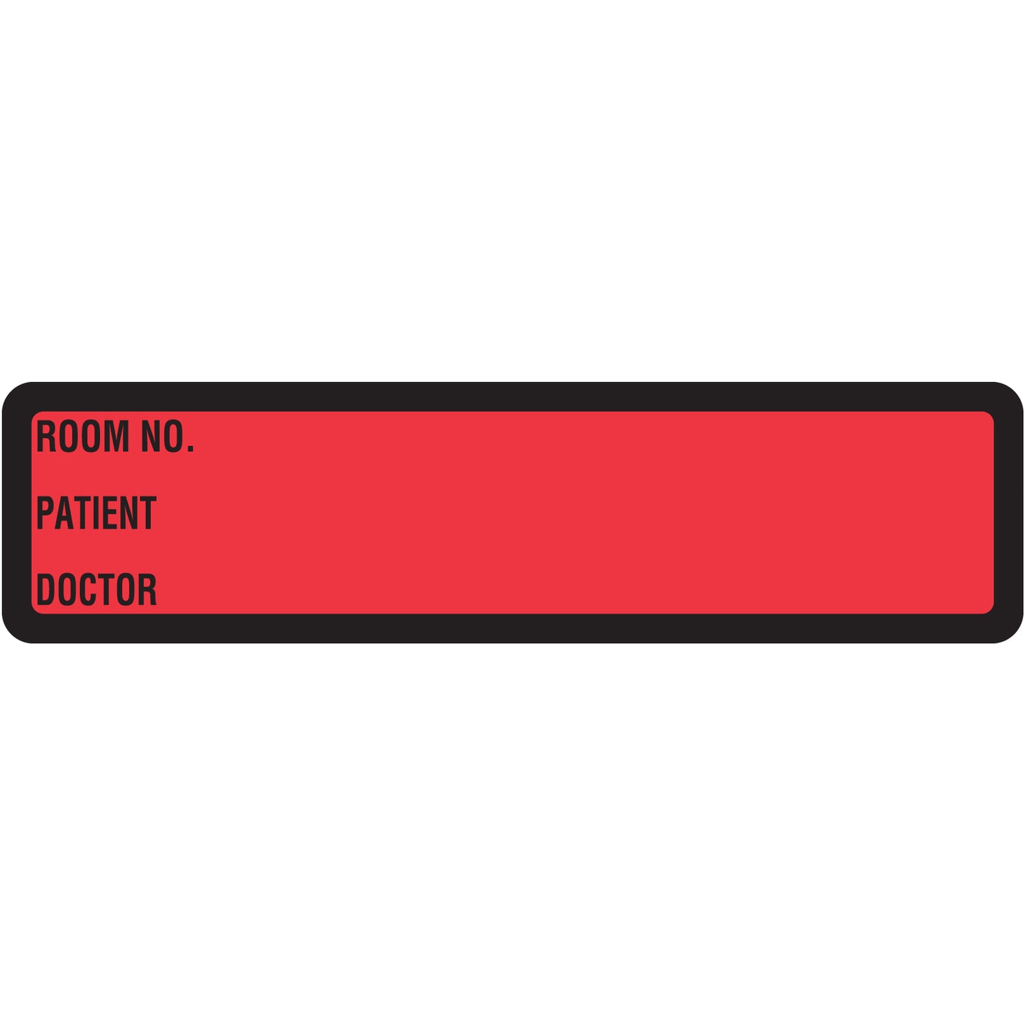 Red Printed Ring Binder Labels 1-3/8" x 5-3/8"- Roll of 200