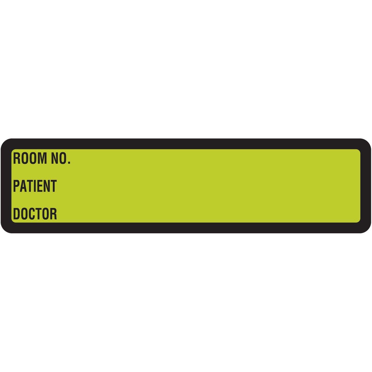 Chartreuse Printed Ring Binder Labels 1-3/8" x 5-3/8"- Roll of 200