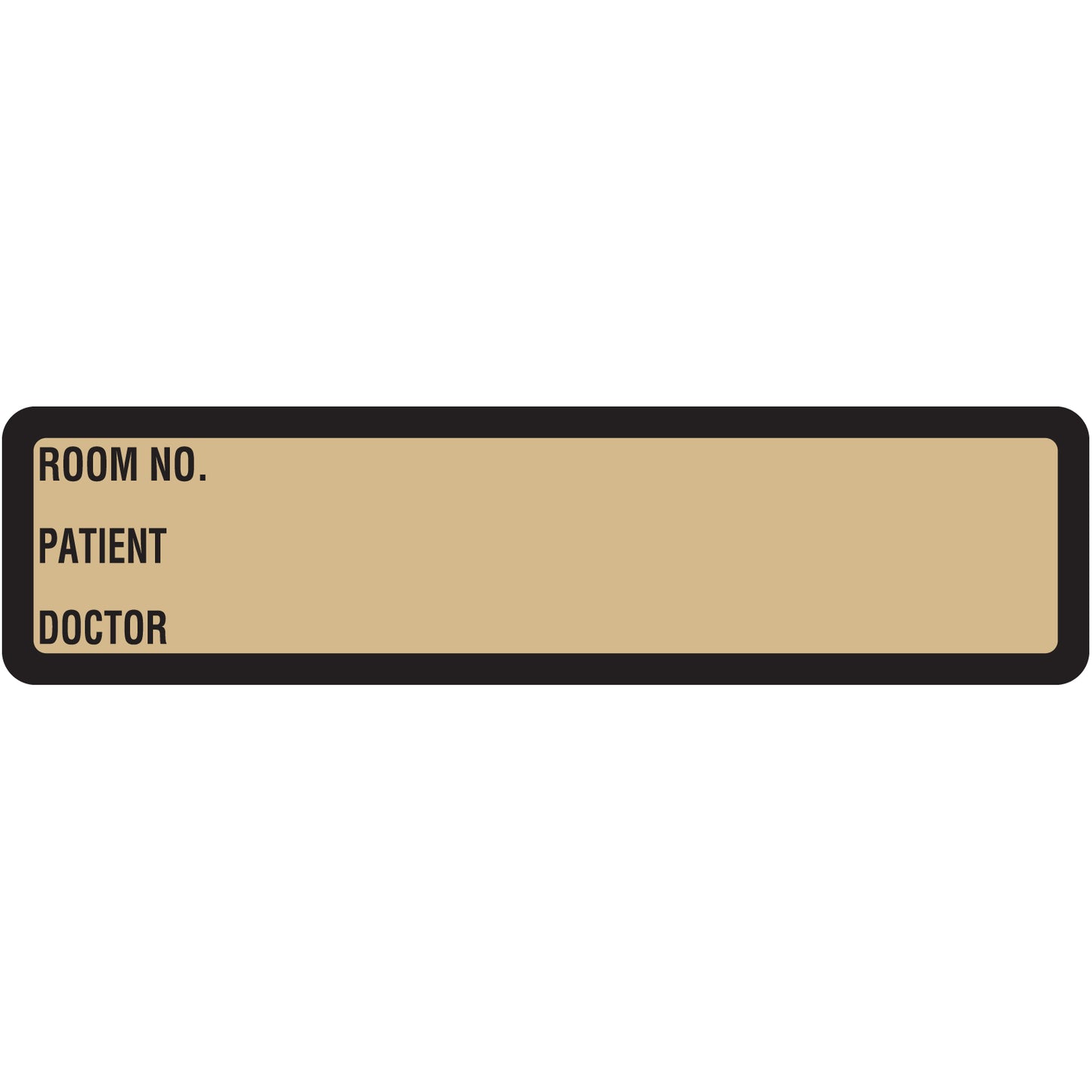 Brown Printed Ring Binder Labels 1-3/8" x 5-3/8"- Roll of 200