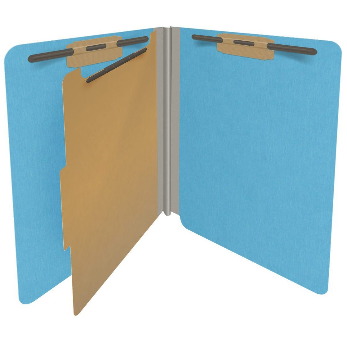 18 Pt. Classification Folders, Full Cut End Tab, Letter Size, 1 Divider (Box of 10)