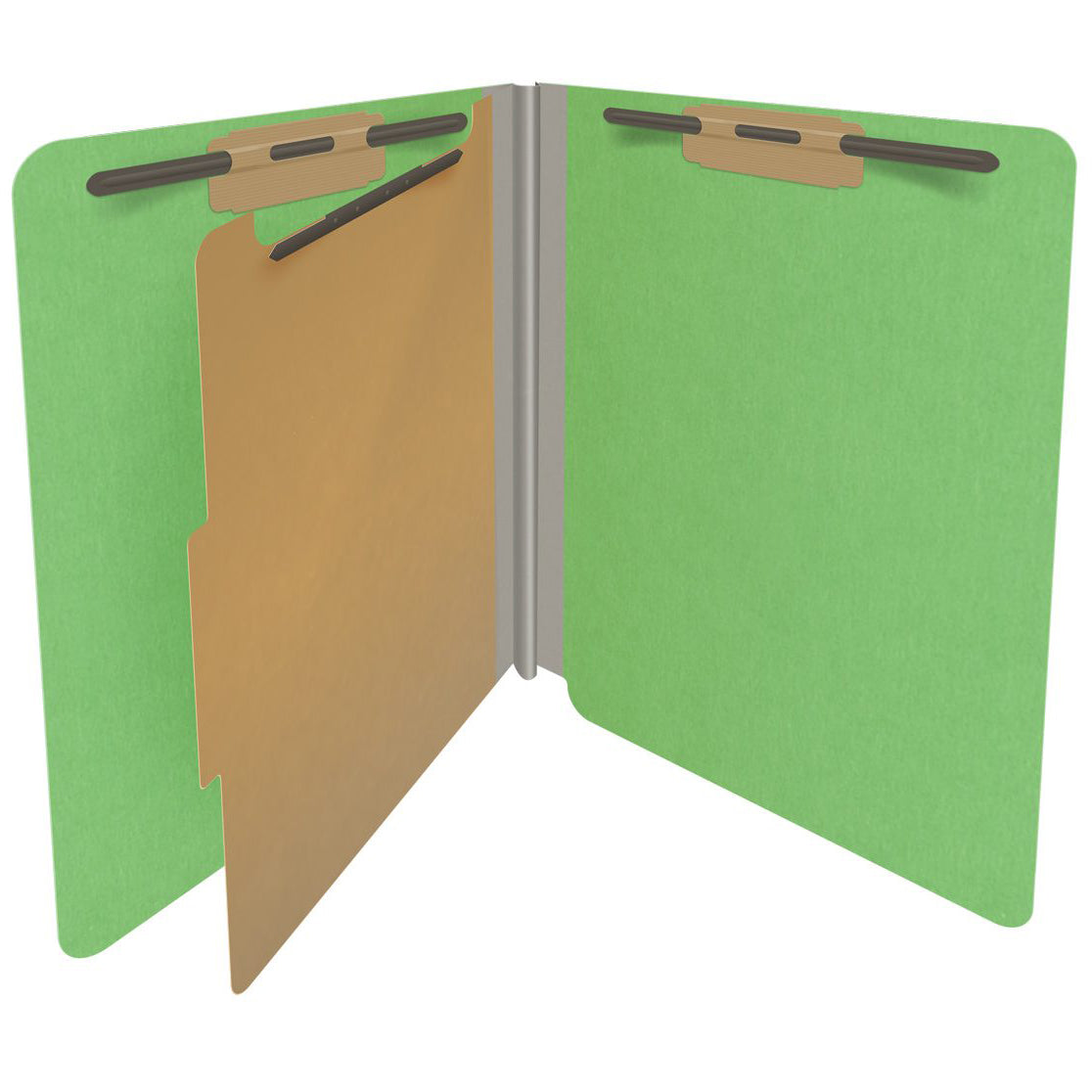 18 Pt. Classification Folders, Full Cut End Tab, Letter Size, 1 Divider (Box of 10)