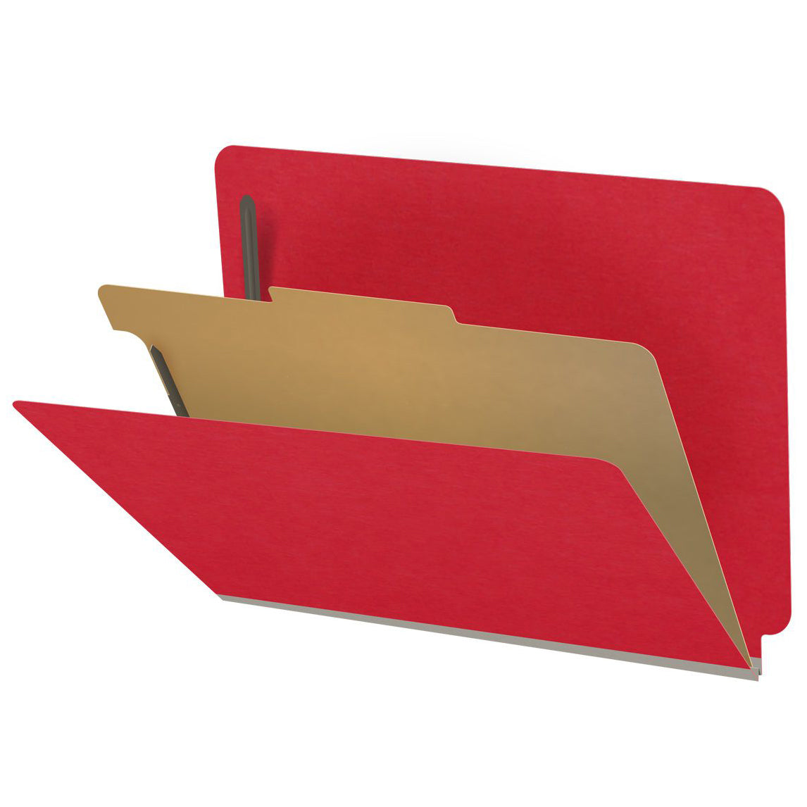 18 Pt. Classification Folders, Full Cut End Tab, Letter Size, 1 Divider (Box of 10)