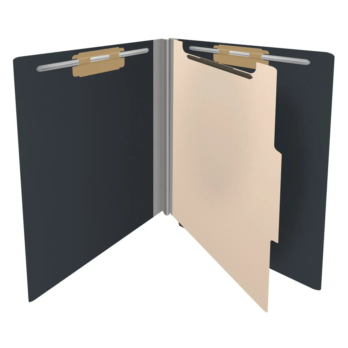 25 Pt. Pressboard Classification Folders, Full Cut End Tab, Letter Size, 1 Divider (Box of 10)