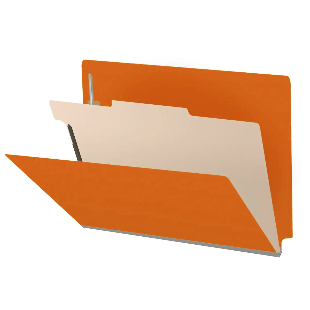 25 Pt. Pressboard Classification Folders, Full Cut End Tab, Letter Size, 1 Divider (Box of 10)