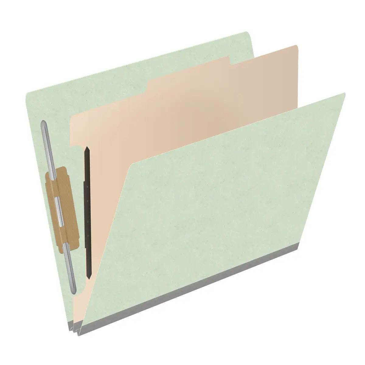 25 Pt. Pressboard Classification Folders, Full Cut End Tab, Letter Size, 1 Divider (Box of 10)