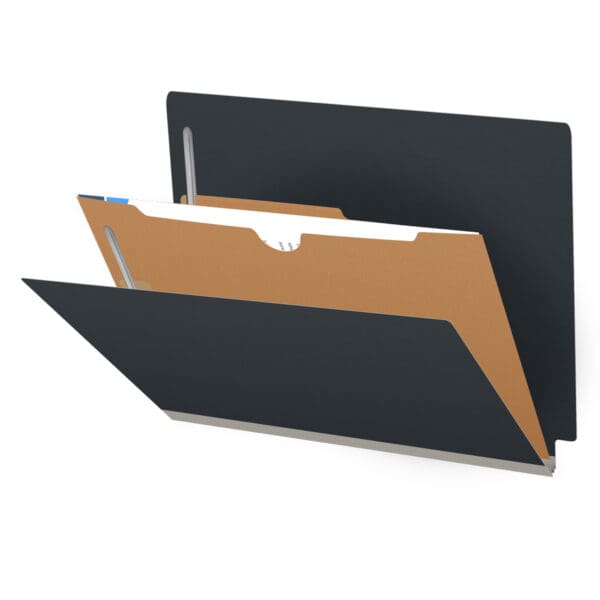 25 Pt. Pressboard Classification Folders, Full Cut End Tab, Letter Size, 1 Pocket Divider (Box of 10)