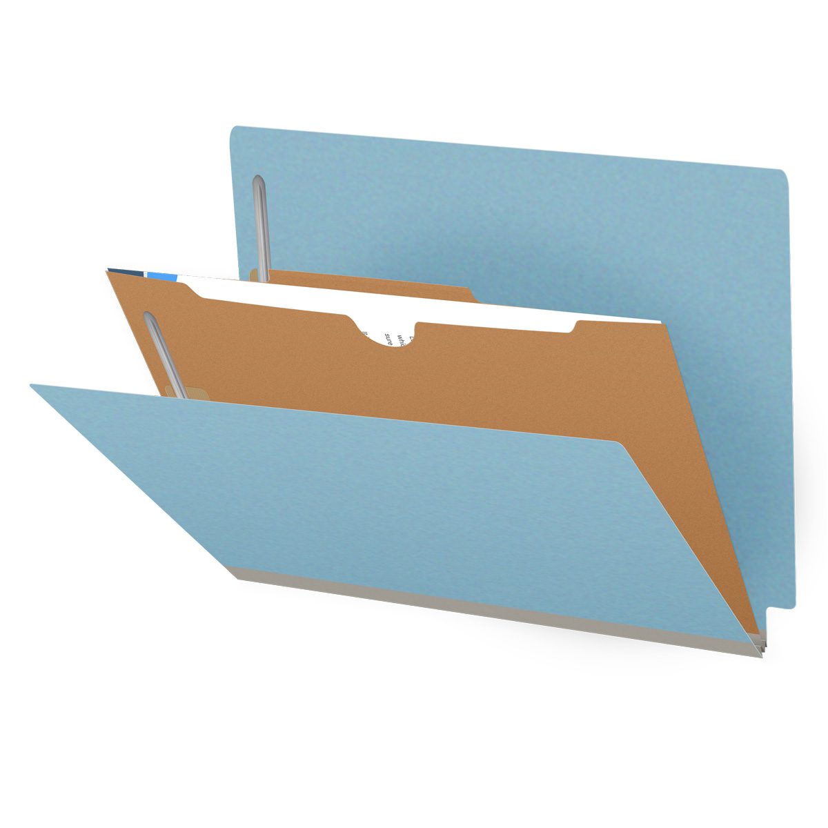 25 Pt. Pressboard Classification Folders, Full Cut End Tab, Letter Size, 1 Pocket Divider (Box of 10)