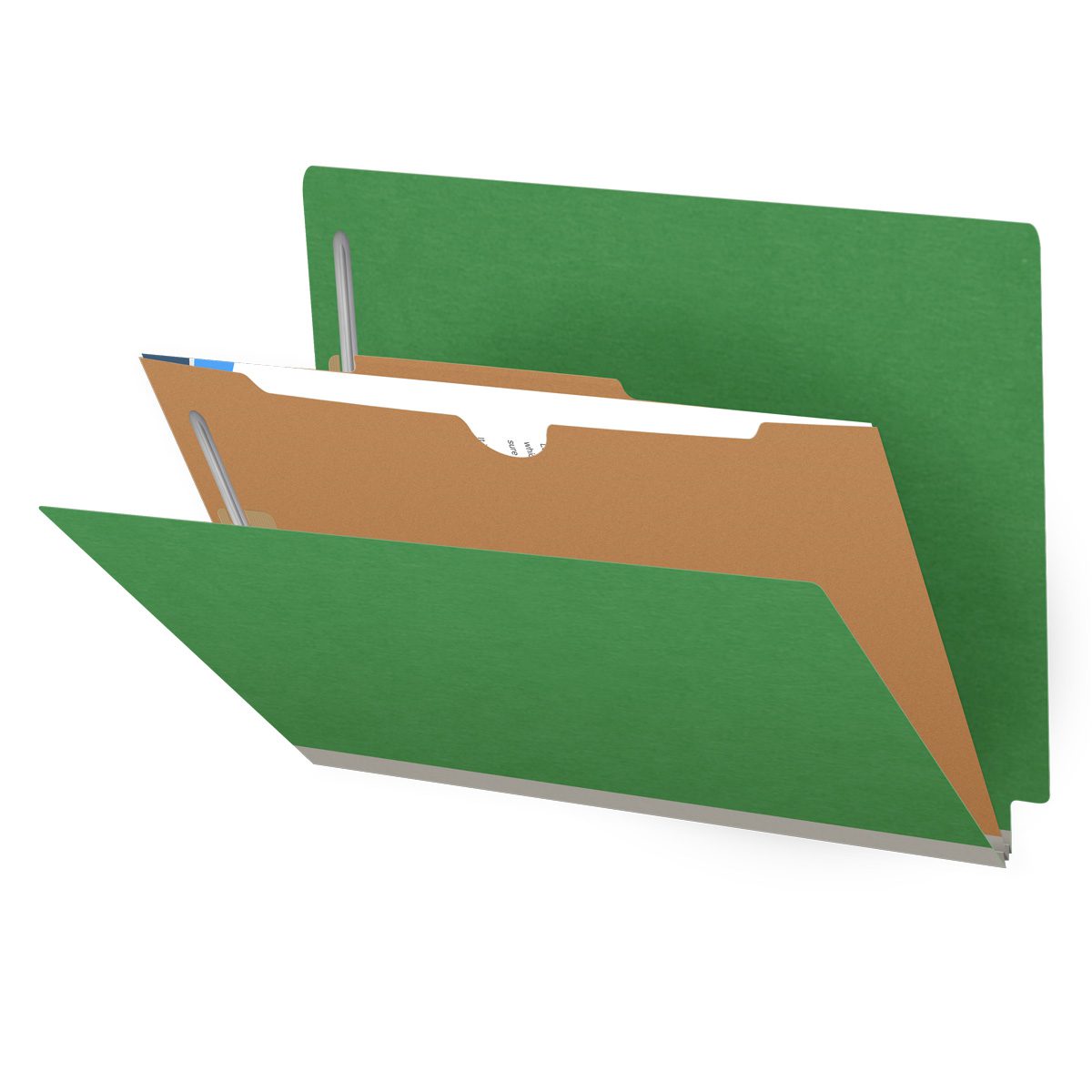 25 Pt. Pressboard Classification Folders, Full Cut End Tab, Letter Size, 1 Pocket Divider (Box of 10)