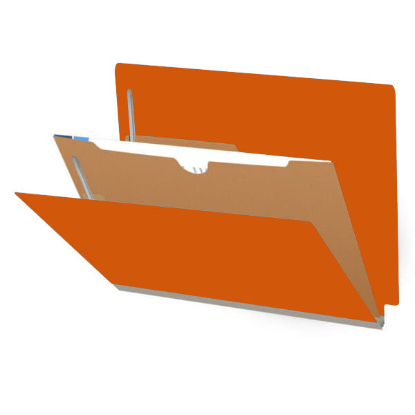 25 Pt. Pressboard Classification Folders, Full Cut End Tab, Letter Size, 1 Pocket Divider (Box of 10)
