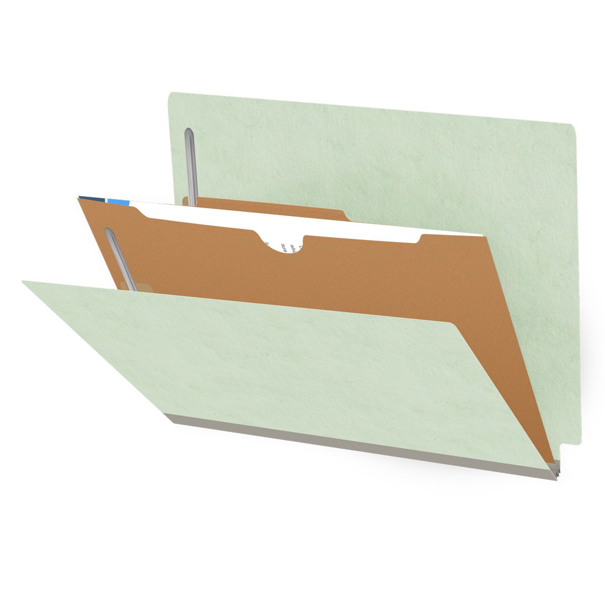 25 Pt. Pressboard Classification Folders, Full Cut End Tab, Letter Size, 1 Pocket Divider (Box of 10)