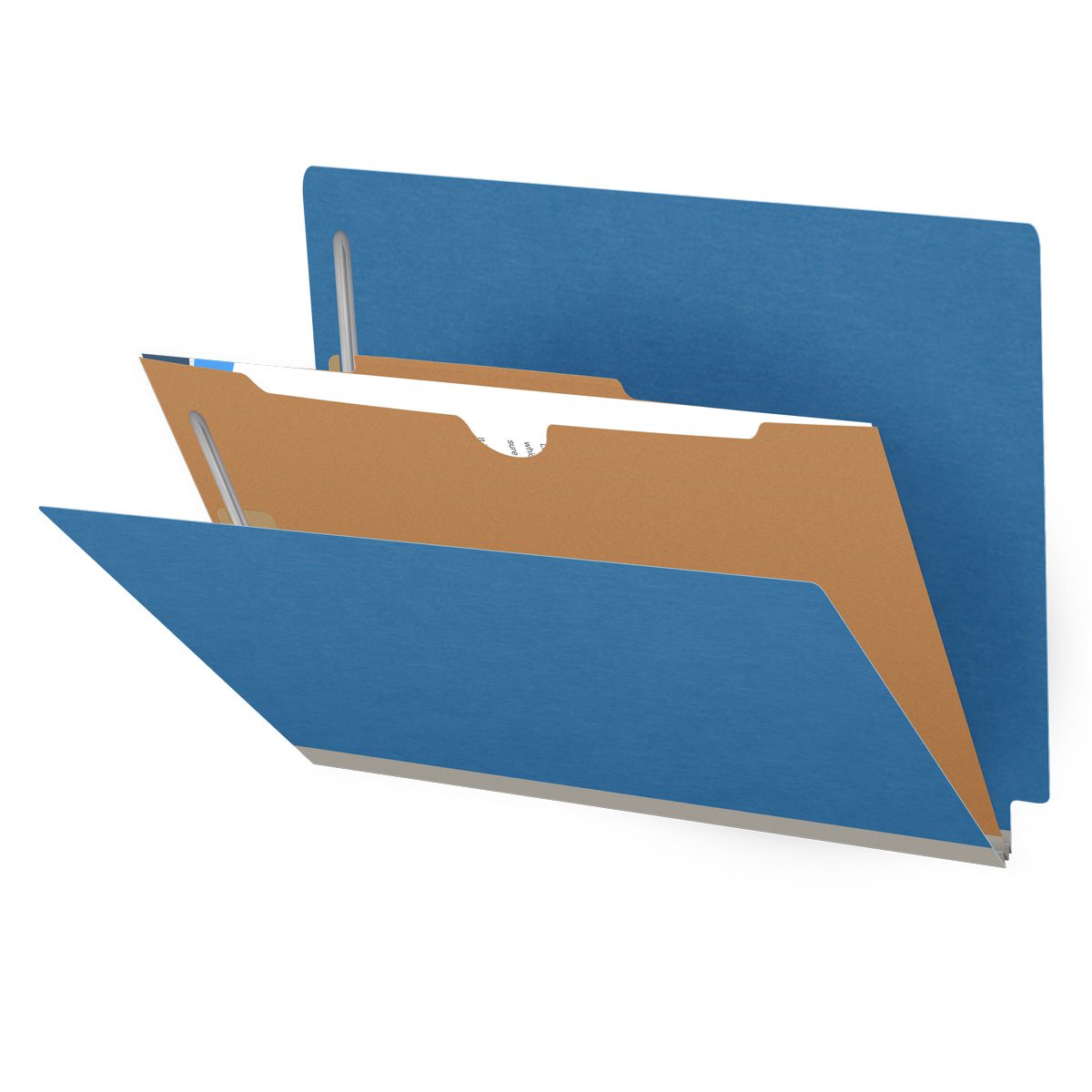 25 Pt. Pressboard Classification Folders, Full Cut End Tab, Letter Size, 1 Pocket Divider (Box of 10)