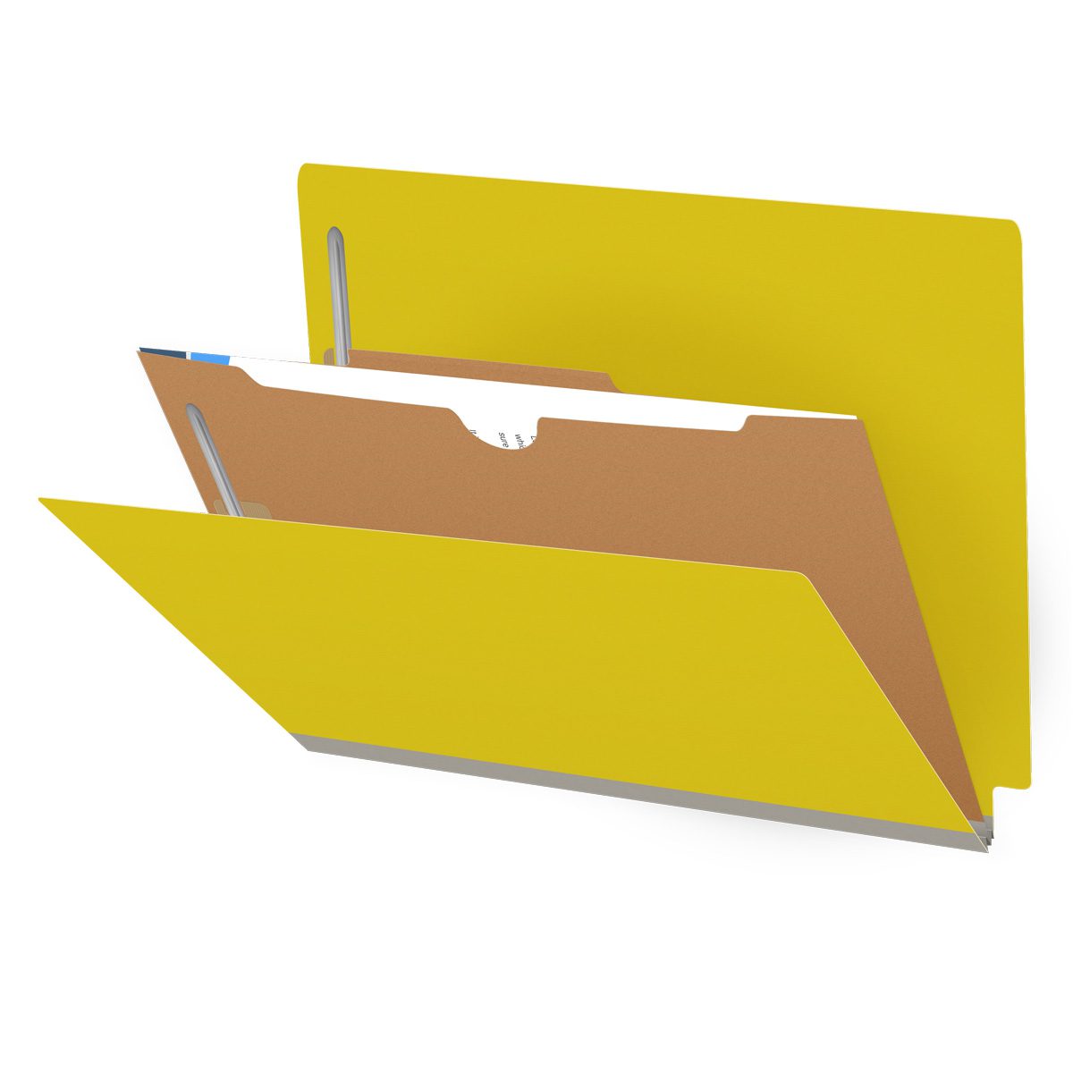 25 Pt. Pressboard Classification Folders, Full Cut End Tab, Letter Size, 1 Pocket Divider (Box of 10)