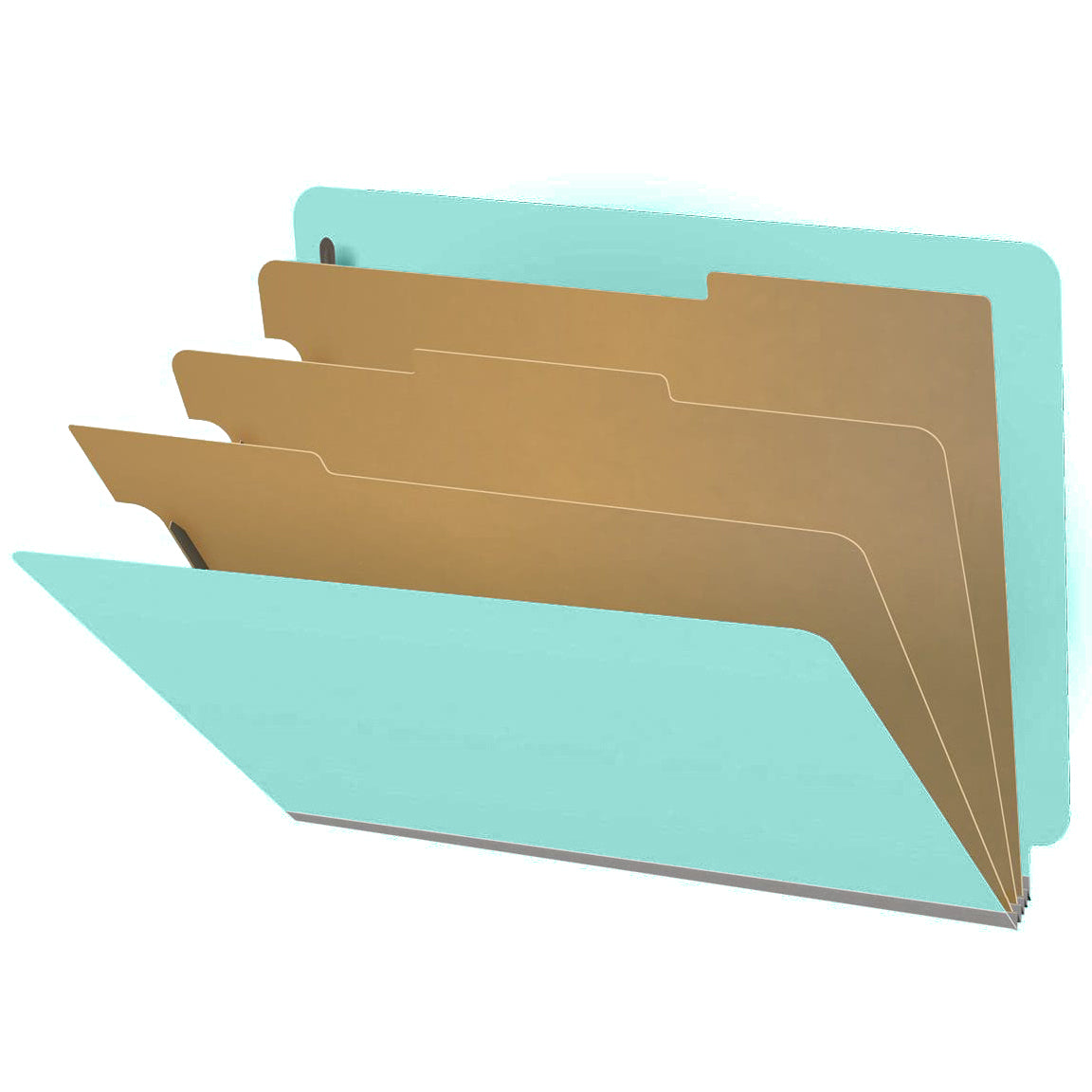 18 Pt. Classification Folders, Full Cut End Tab, Letter Size, 3 Dividers (Box of 10)