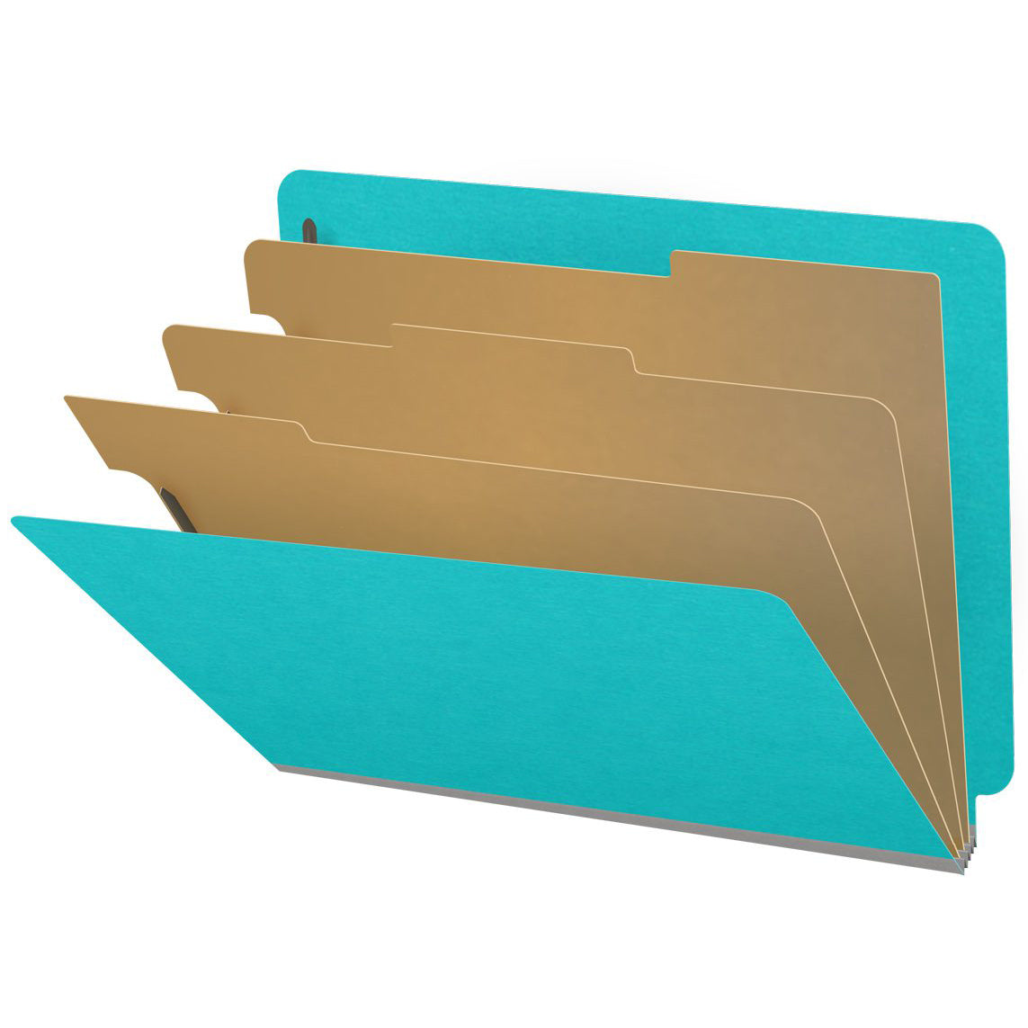 18 Pt. Classification Folders, Full Cut End Tab, Letter Size, 3 Dividers (Box of 10)