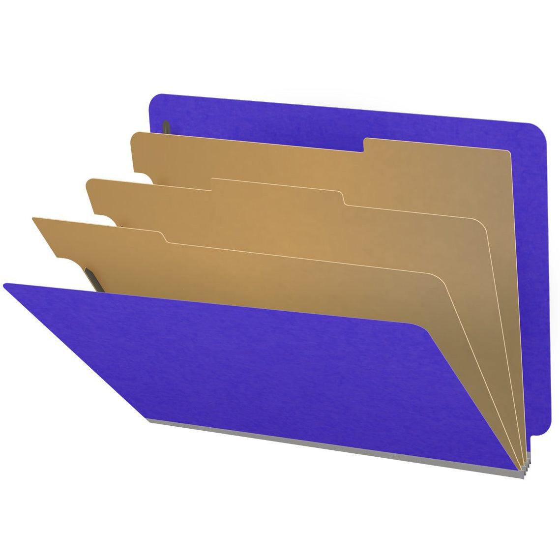 18 Pt. Classification Folders, Full Cut End Tab, Letter Size, 3 Dividers (Box of 10)