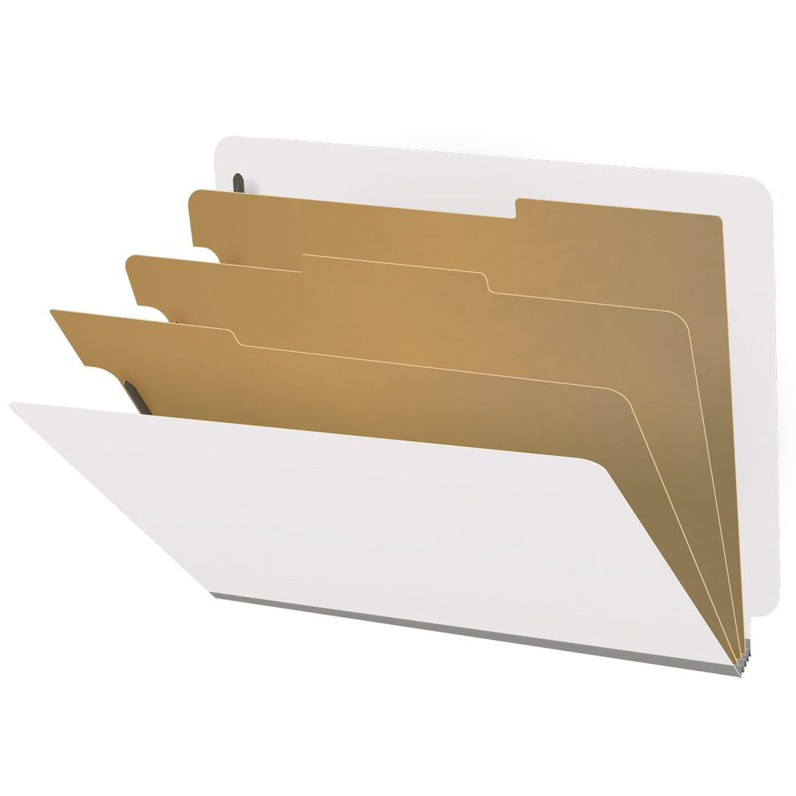 18 Pt. Classification Folders, Full Cut End Tab, Letter Size, 3 Dividers (Box of 10)