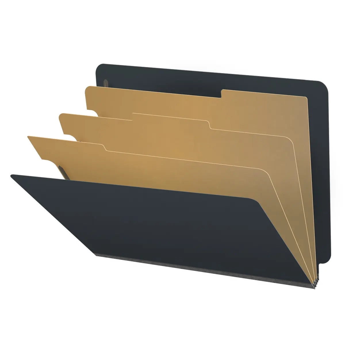 25 Pt. Pressboard Classification Folders, Full Cut End Tab, Letter Size, 3 Dividers (Box of 10)
