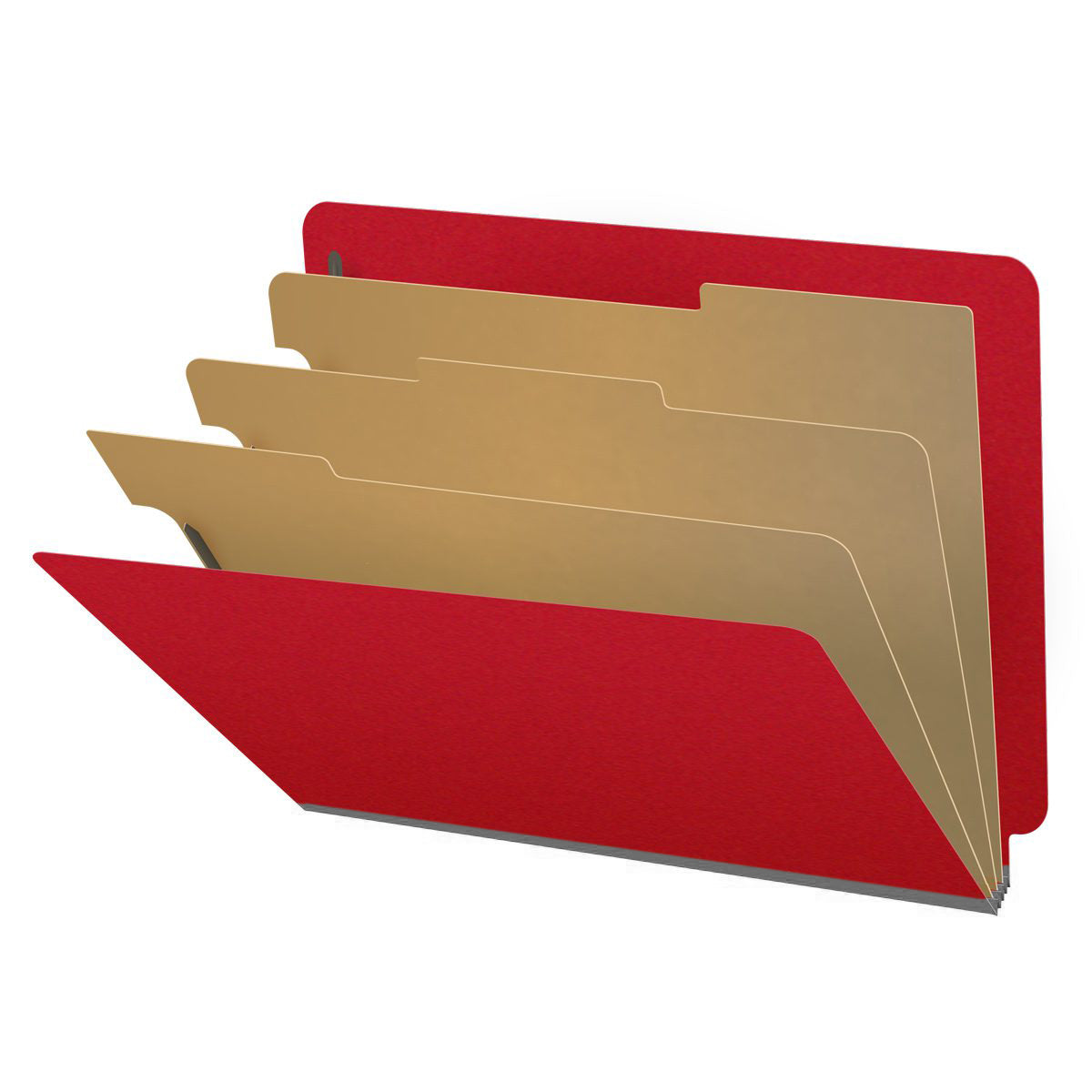 25 Pt. Pressboard Classification Folders, Full Cut End Tab, Letter Size, 3 Dividers (Box of 10)