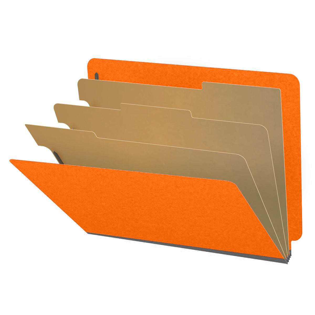 25 Pt. Pressboard Classification Folders, Full Cut End Tab, Letter Size, 3 Dividers (Box of 10)