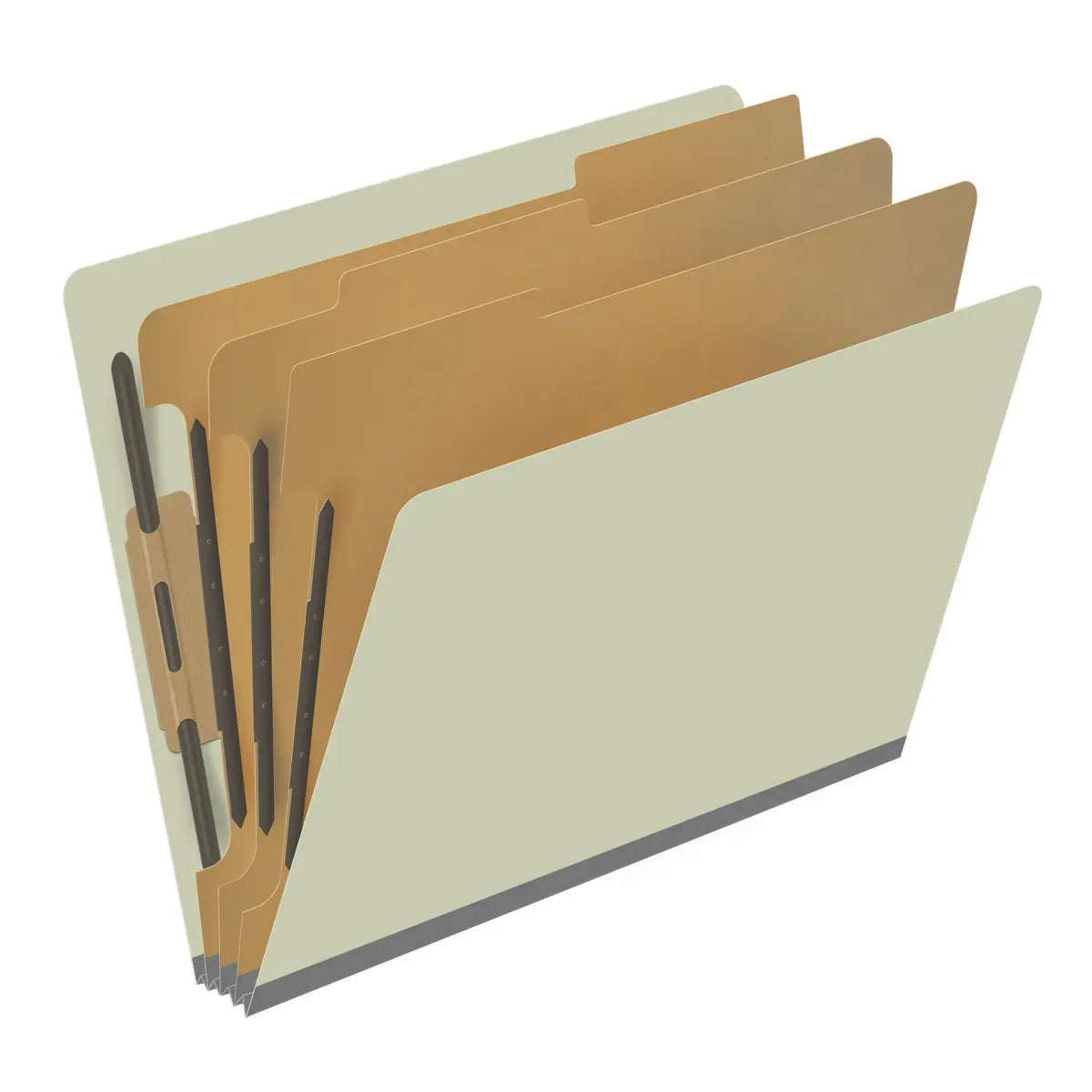 25 Pt. Pressboard Classification Folders, Full Cut End Tab, Letter Size, 3 Dividers (Box of 10)