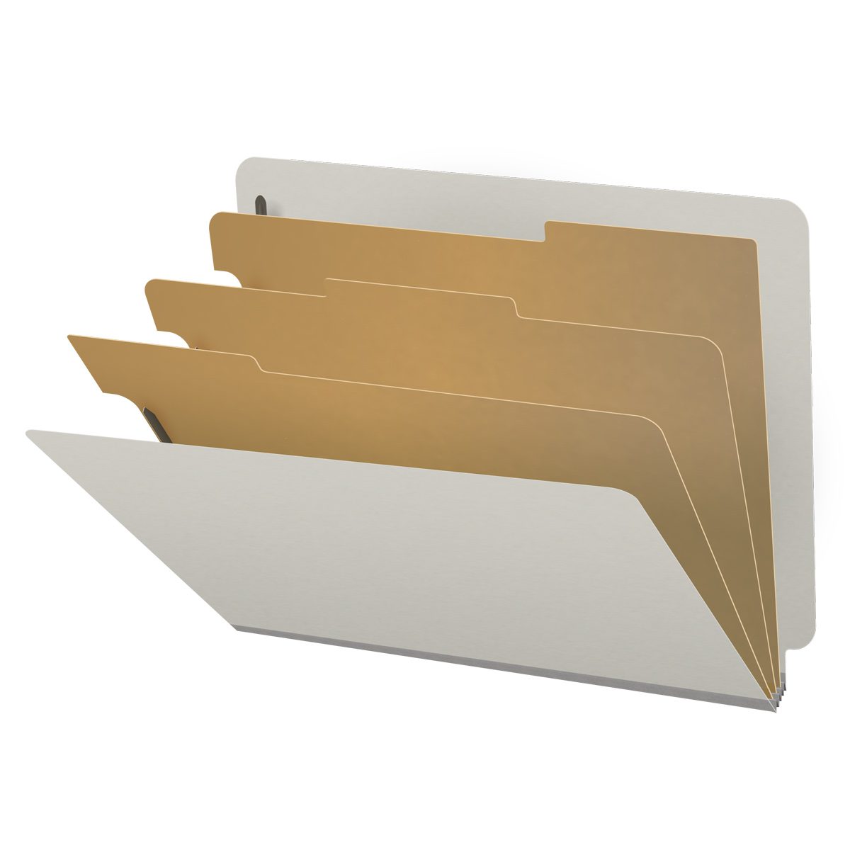 25 Pt. Pressboard Classification Folders, Full Cut End Tab, Letter Size, 3 Dividers (Box of 10)