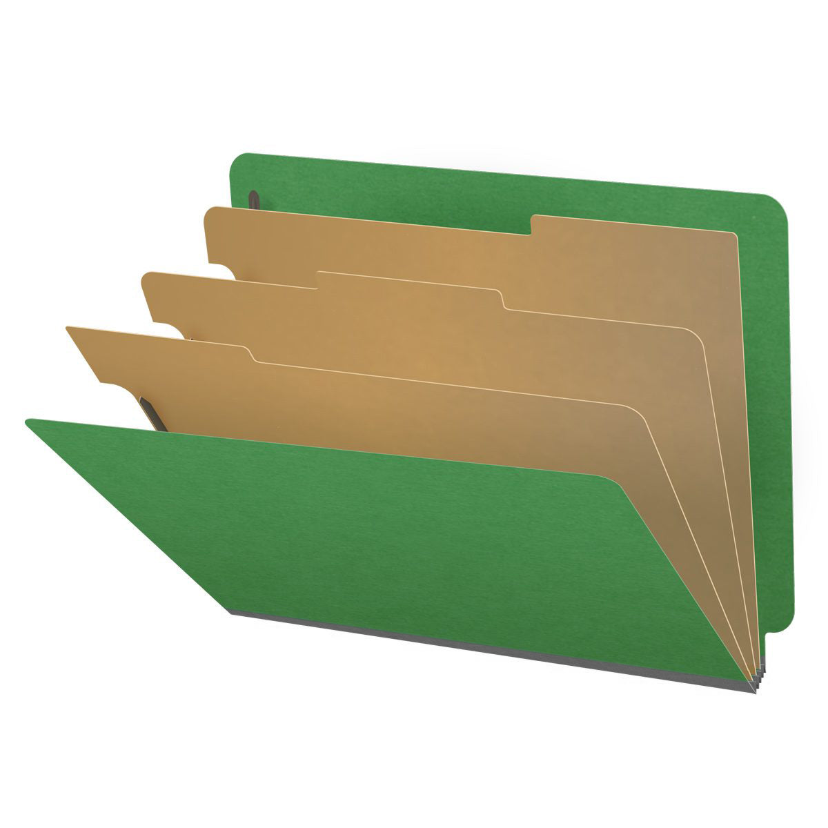 25 Pt. Pressboard Classification Folders, Full Cut End Tab, Letter Size, 3 Dividers (Box of 10)