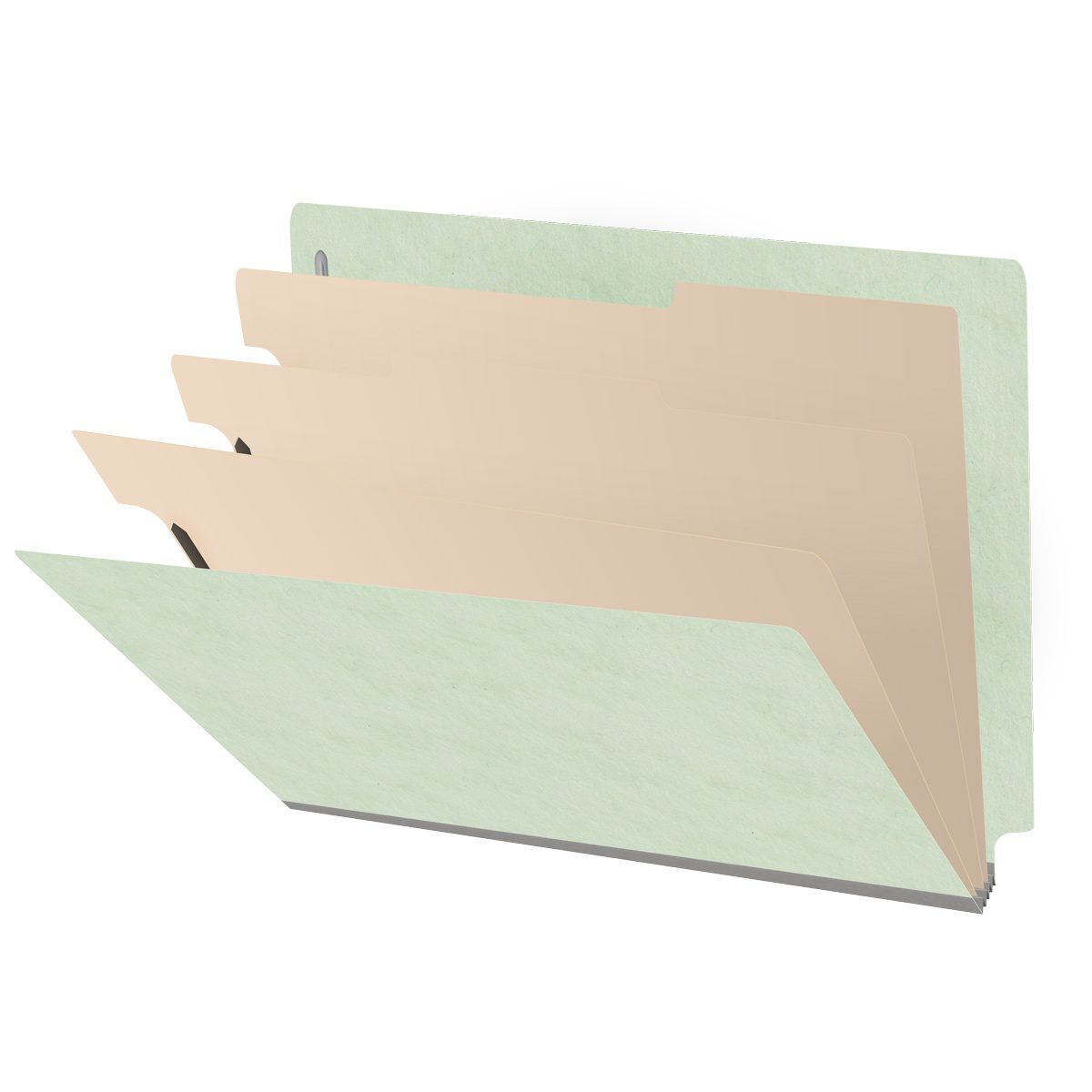 25 Pt. Pressboard Classification Folders, Full Cut End Tab, Letter Size, 3 Dividers (Box of 10)
