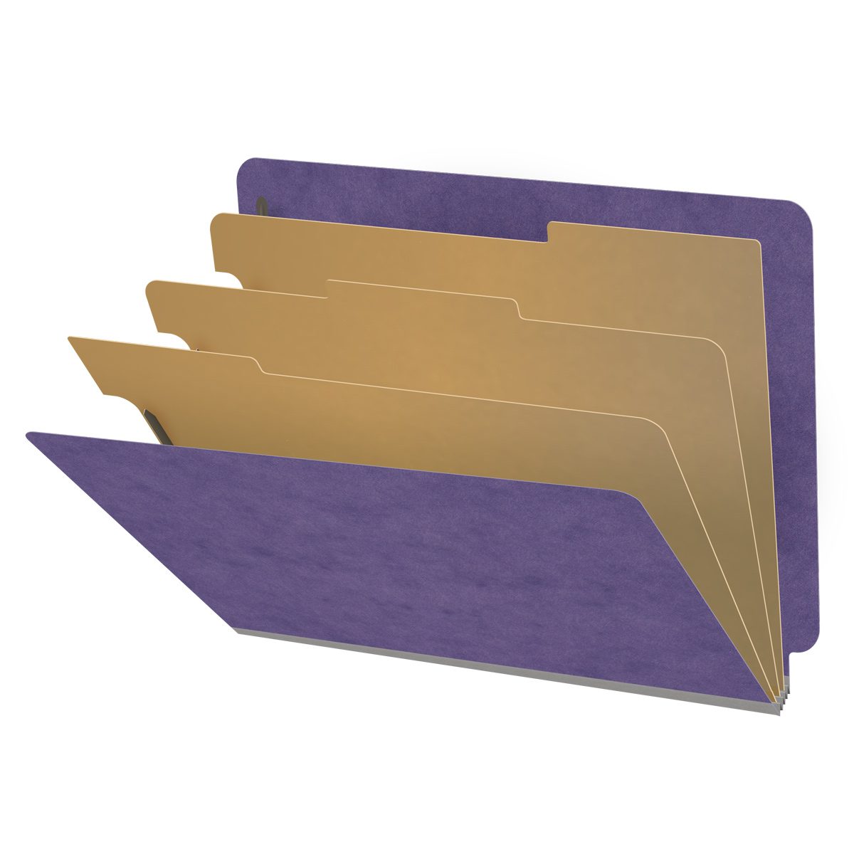 25 Pt. Pressboard Classification Folders, Full Cut End Tab, Letter Size, 3 Dividers (Box of 10)